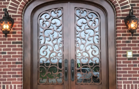 Double Wrought Iron Doors – Iron Works U.S.A. Double Wrought Iron Doors